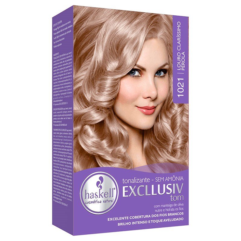 Tonalizante Haskell Excllusiv Color Louro Claríssimo Pérola 1021