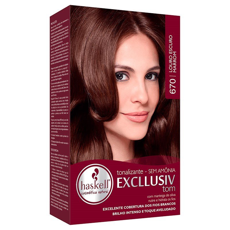 Tonalizante Haskell Excllusiv Color Louro Escuro Marrom 670