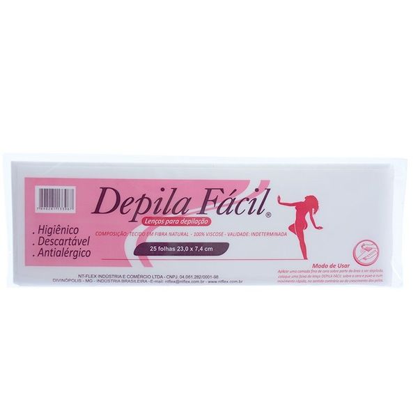 Lenço Depila Fácil Falso Tecido Com 25 Unidades - 3396