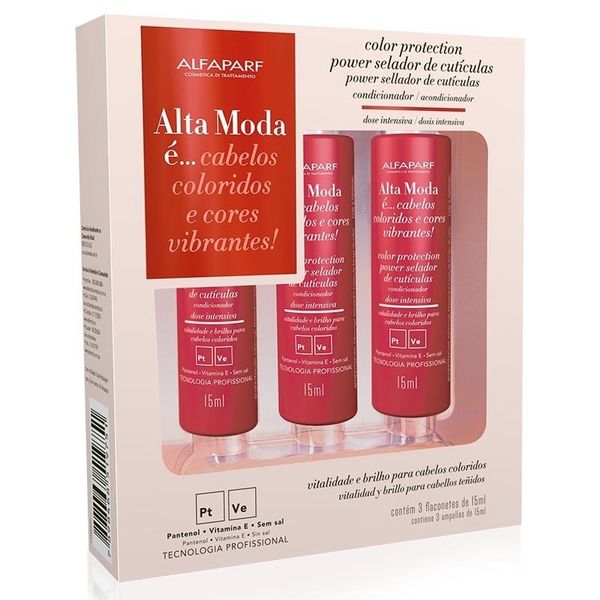 Ampola Alfaparf Alta Moda Color Protection 15ml Com 3 Unidades
