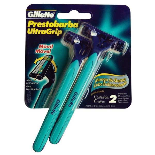 Aparelho Prestobarba Ultra Grip Móvel Masculino Com 2 Unidades