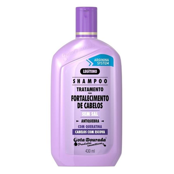 Shampoo Gota Dourada Fortalecedor Cabelo Com Escova 430ml