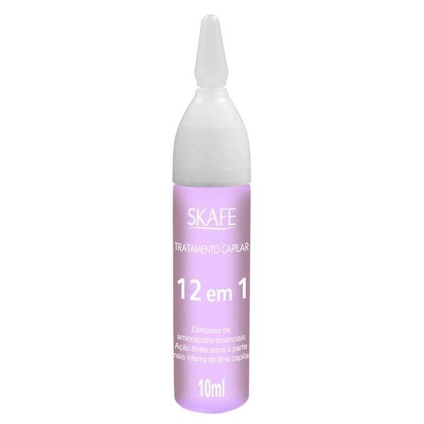 Ampola De Tratamento Capilar Vitamina 12 Em 1 Reparação Skafe 10ml