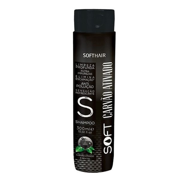 Shampoo Soft Hair Carvão Ativado 300ml