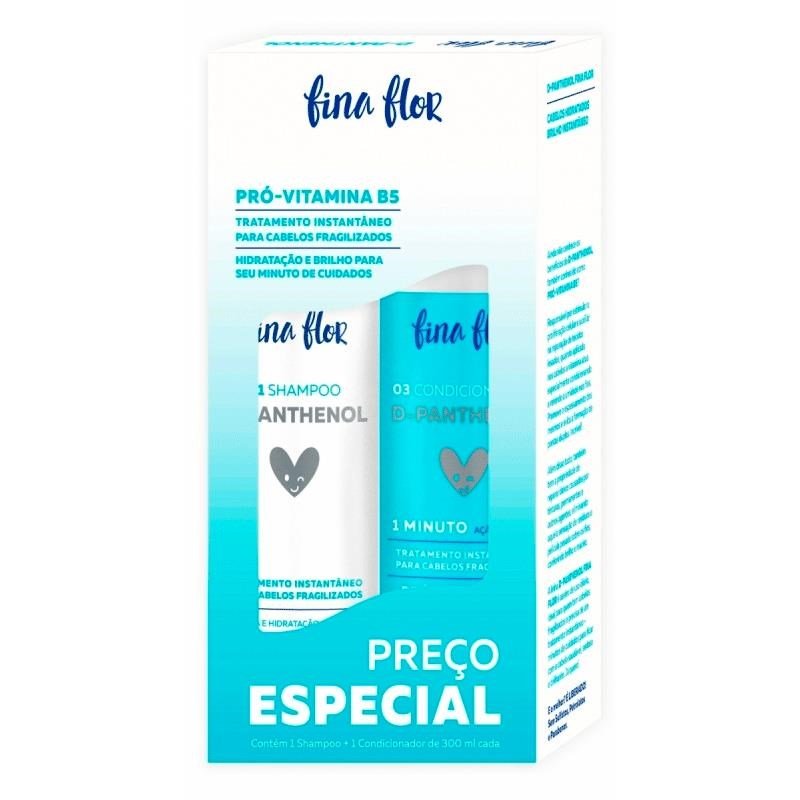 Kit Fina Flor Shampoo Condicionador D Pantenol 300ml Lojas Rede
