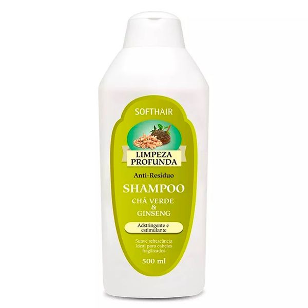 Shampoo Soft Hair Limpeza Profunda Chá Verde E Ginseng 500ml