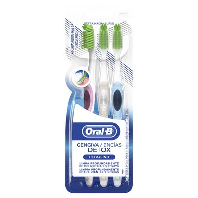 Escova Dental Oral B Gengiva Detox Com 3 Unidades