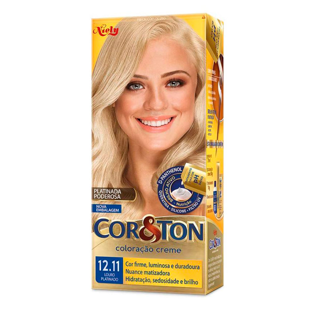 Tinta Cor E Ton Loiro Platinado Tintura Creme Cor Ton Louro Platinado 12 11 Lojas Rede