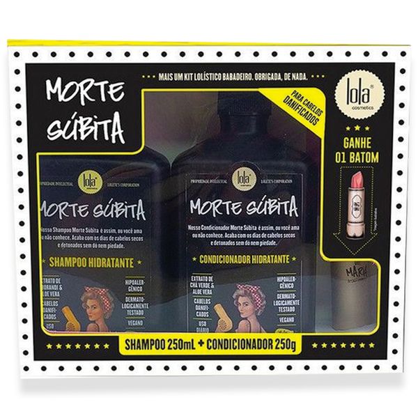 Kit Lola Morte Súbita Shampoo + Condicionador + Batom