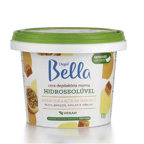 Cera Depil Bella Hidrossolúvel Para Microondas Maracujá 300g