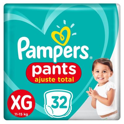 Fralda Pampers Pants Ajuste Total XG 32 Tiras