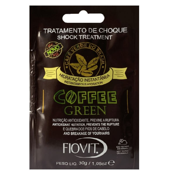 Sachê Tratamento De Choque Fiovit Coffe Green 30g