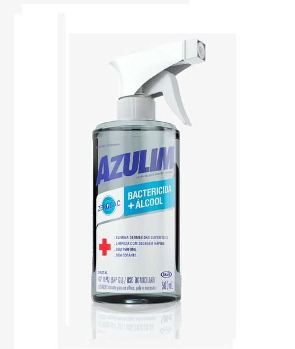 Desinfetante Azulim Zerobac Bactericida + Álcool Spray 500ml