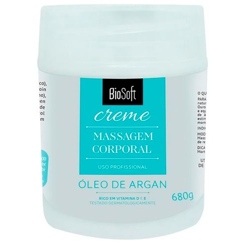 Creme Para Massagem Corporal Bio Soft Òleo De Argan 680g