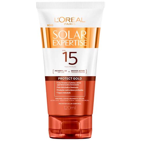 Protetor Solar L'oréal Expertise Protect Gold FPS15 Loção 120ml