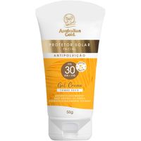 Protetor Solar Facial Australian Gold Gel Creme Toque Seco FPS30 50g