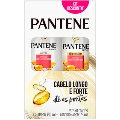 Kit Pantene Shampoo 350ml + Condicionador 175ml Cachos Hidra-Vitaminados