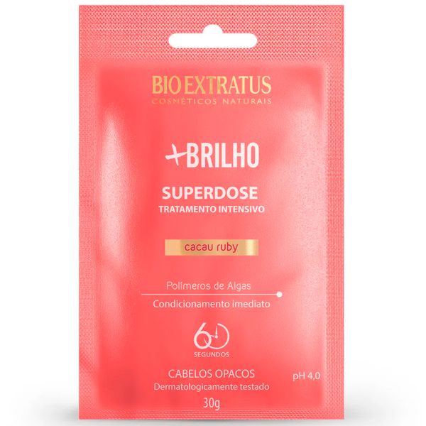 Máscara Capilar Sachê De Tratamento Intensivo Bio Extratus+Brilho Cacau Ruby 30g