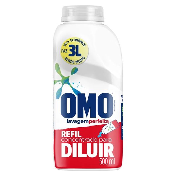 Sabão Líquido Concentrado Omo Refil Para Diluir 500ml