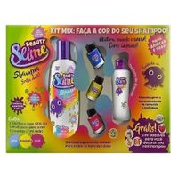 Kit Mix Slime Shampoo 200ml + 3 minifrascos + 3 corantes (7ml cada)