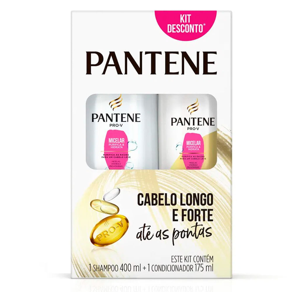 Kit Pantene Shampoo 400ml+Condicionador 175ml Micellar