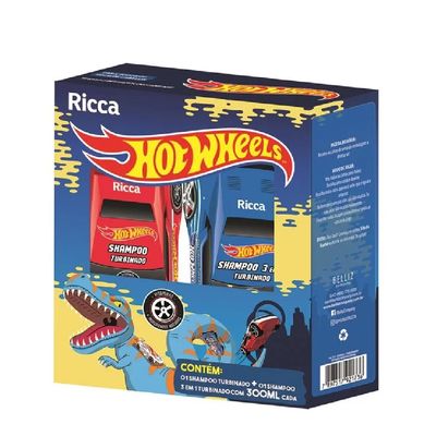 Kit Shampoo E Condicionador Infantil Ricca Pista Dino Hot Wheels 300ml