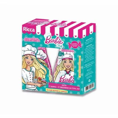 Kit Shampoo E Condicionador Infantil Ricca Barbie Chef 250ml