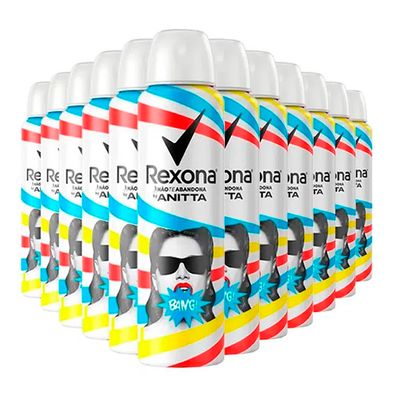 Kit Desodorante Rexona Aerosol By Anitta Bang 150ml - 12 Unidades