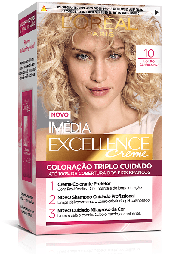 Kit Tintura Imédia Excellence L'Oréal Louro Claríssimo 10