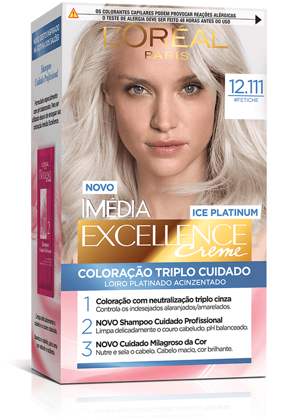 Kit Tintura Imédia Excellence Ice Colors #Fetiche 12.111