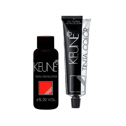 Kit Keune Tinta Color 7 Louro Médio + Creme Oxidante 6% Keune Tinta Developer 20 Vol - 60ml
