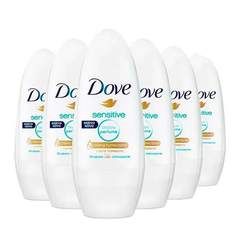 Kit Desodorante Roll On Dove Sem Perfume 50ml - 6 Unidades