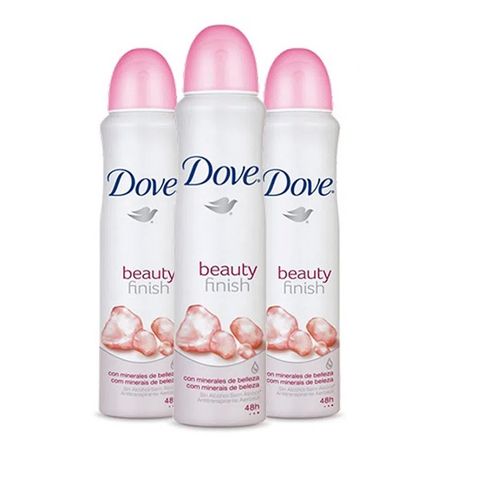 Desodorante Aerosol Dove Beauty Finish 89g - 3 Unidades