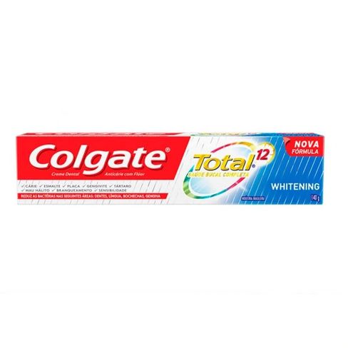 creme dental colgate total 12 whitening 140g