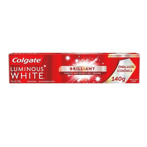 creme dental colgate luminous white brilliant 140g