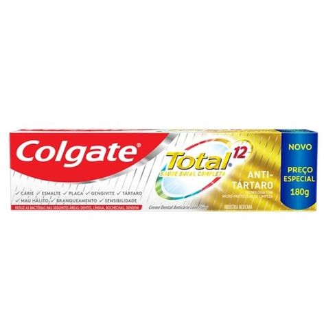 Creme Dental Colgate Total 12 Anti-Tartaro 180g