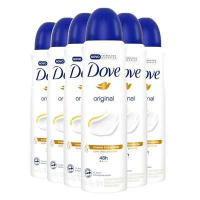 Kit Desodorante Dove Original Aerosol 150ml/89g - 6 Unidades