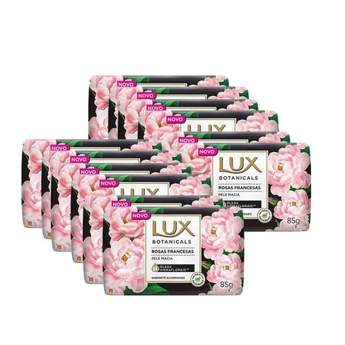 Kit Sabonete Lux Botanicals Rosas Francesas 85g - 12 Unidades