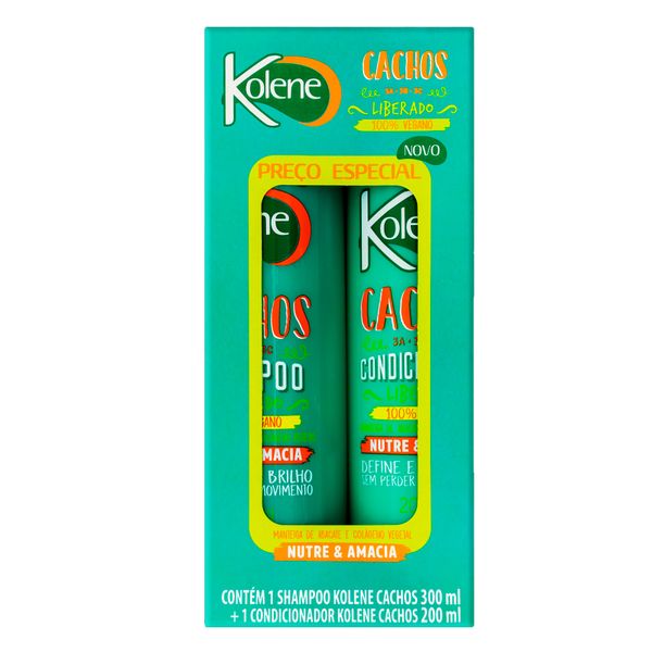 Kit Shampoo 300ml+Condicionador 200ml Kolene Cachos
