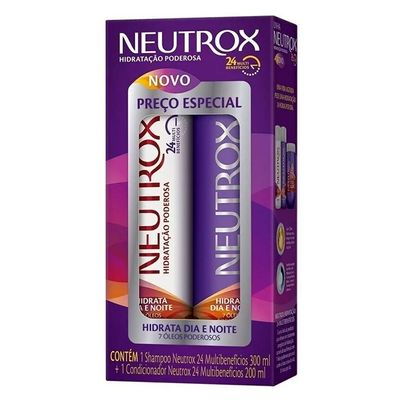 Kit Shampoo 300ml+Condicionador 200ml Neutrox 24 Multibenefícios