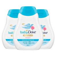 Kit Shampoo Baby Dove Hidratação Enriquecida 200ml - 3 Unidades