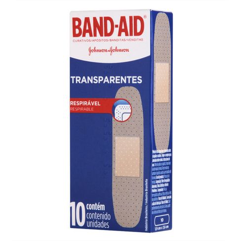 Band-Aid Johnson's Transparentes Regular 10 unidades