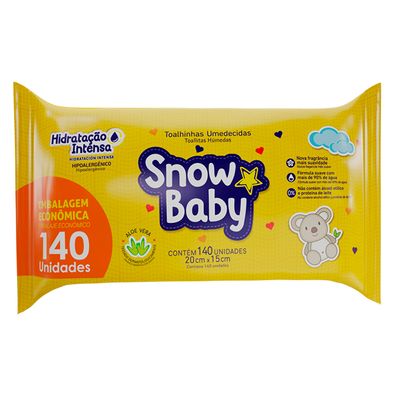 Toalha Umedecida Snow Baby Hidratação Intensa 140 Unidades
