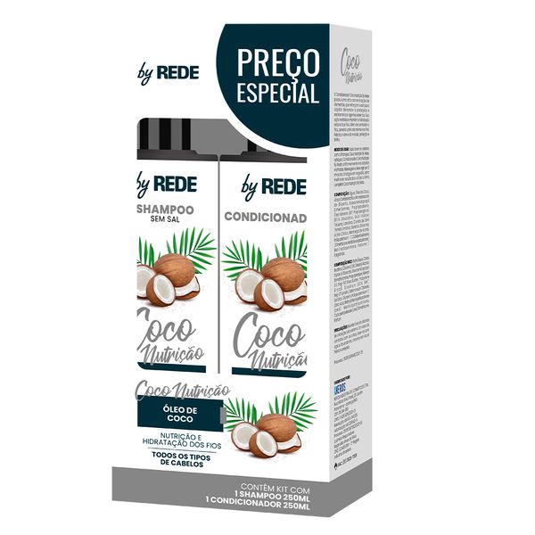 Kit Shampoo + Condicionador By Rede Coco Nutrição 250ml