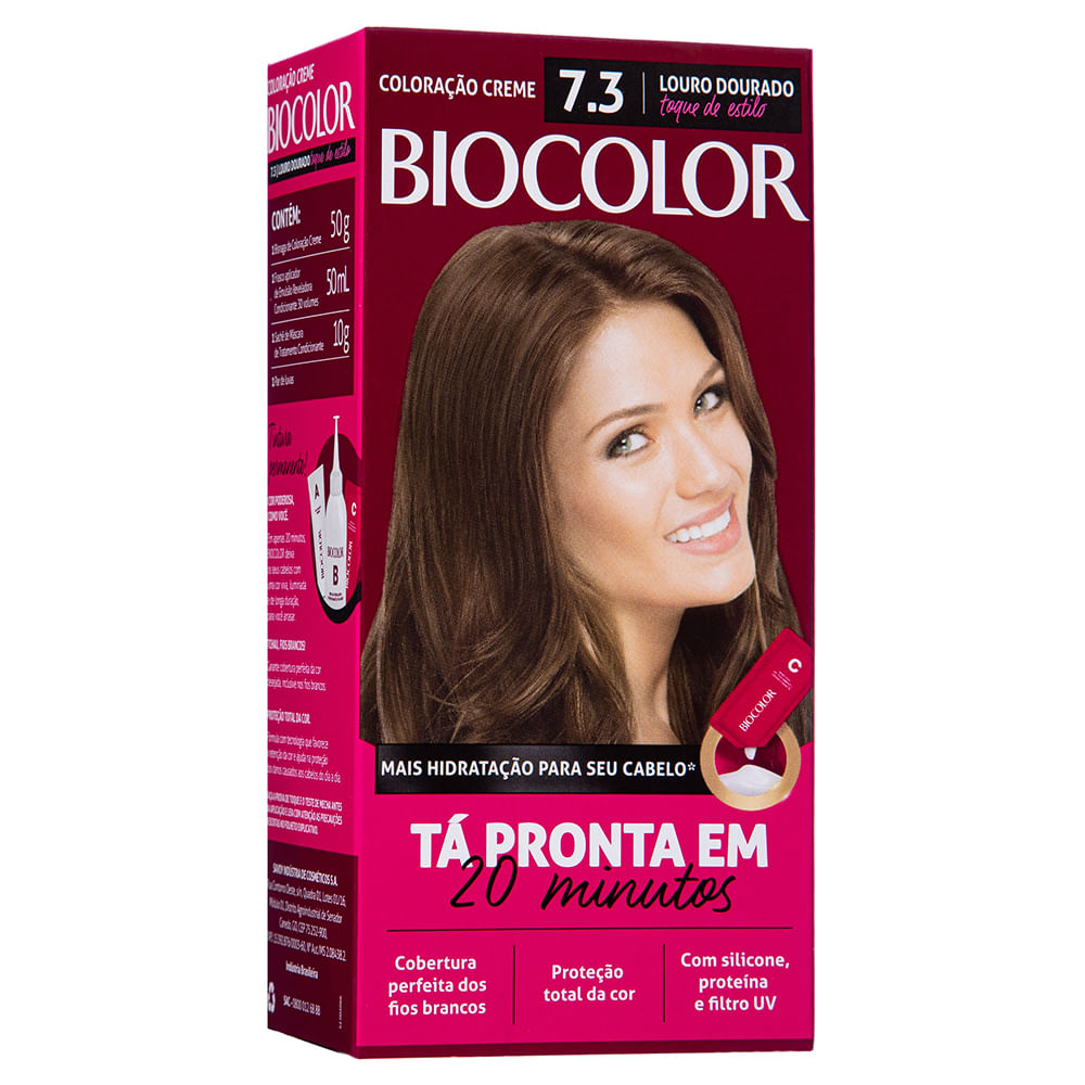 Mini Kit Tintura Creme Biocolor Louro Dourado 7.3