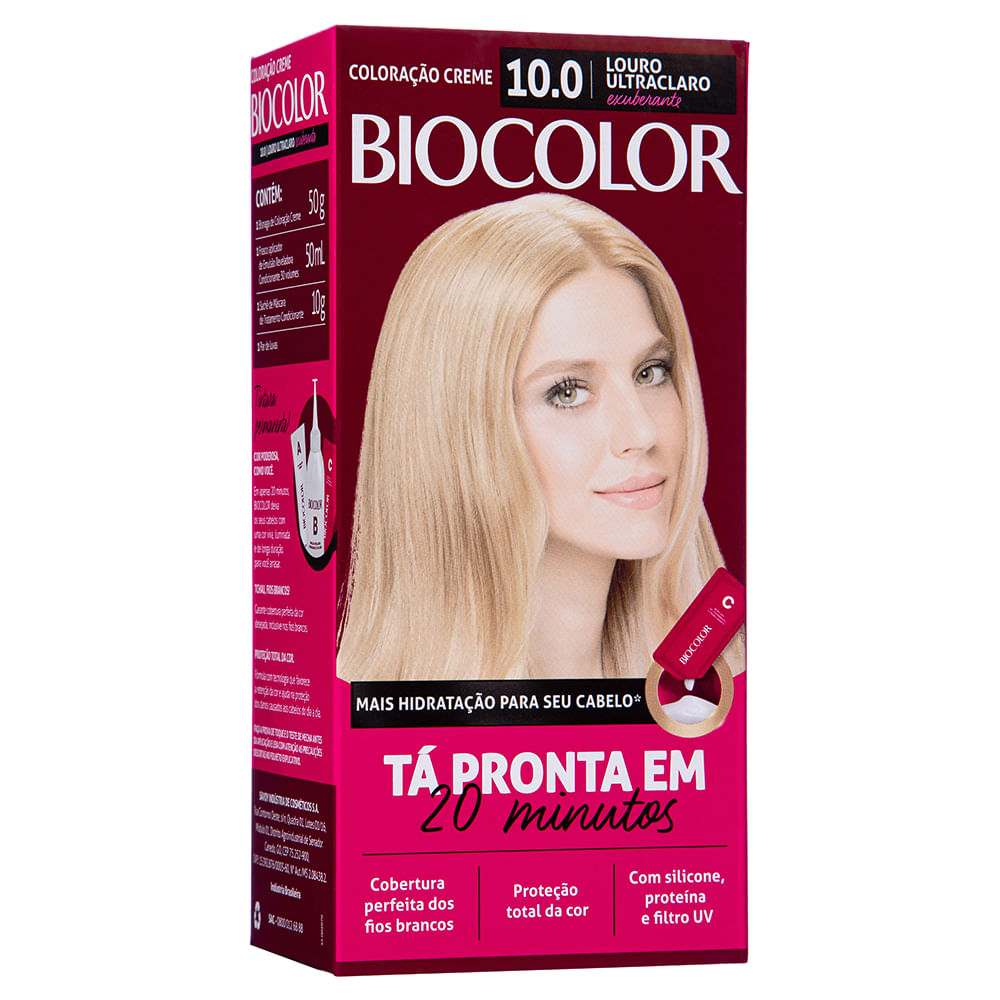 Mini Kit Tintura Creme Biocolor Louro Ultraclaro Exuberante 10.0