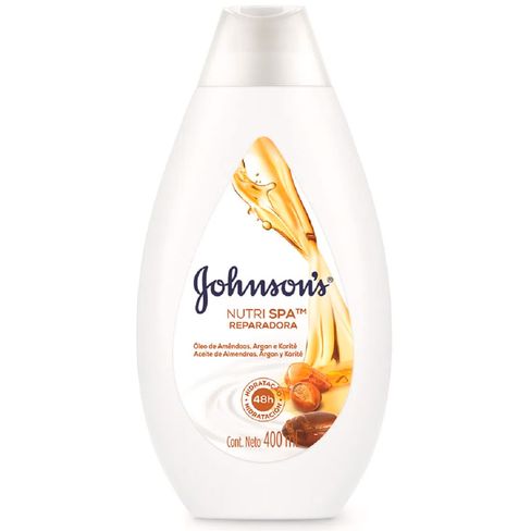 Creme Hidratante Corporal Johnson Soft Spa Óleo de Amêndoas, Argan e Karité400ml