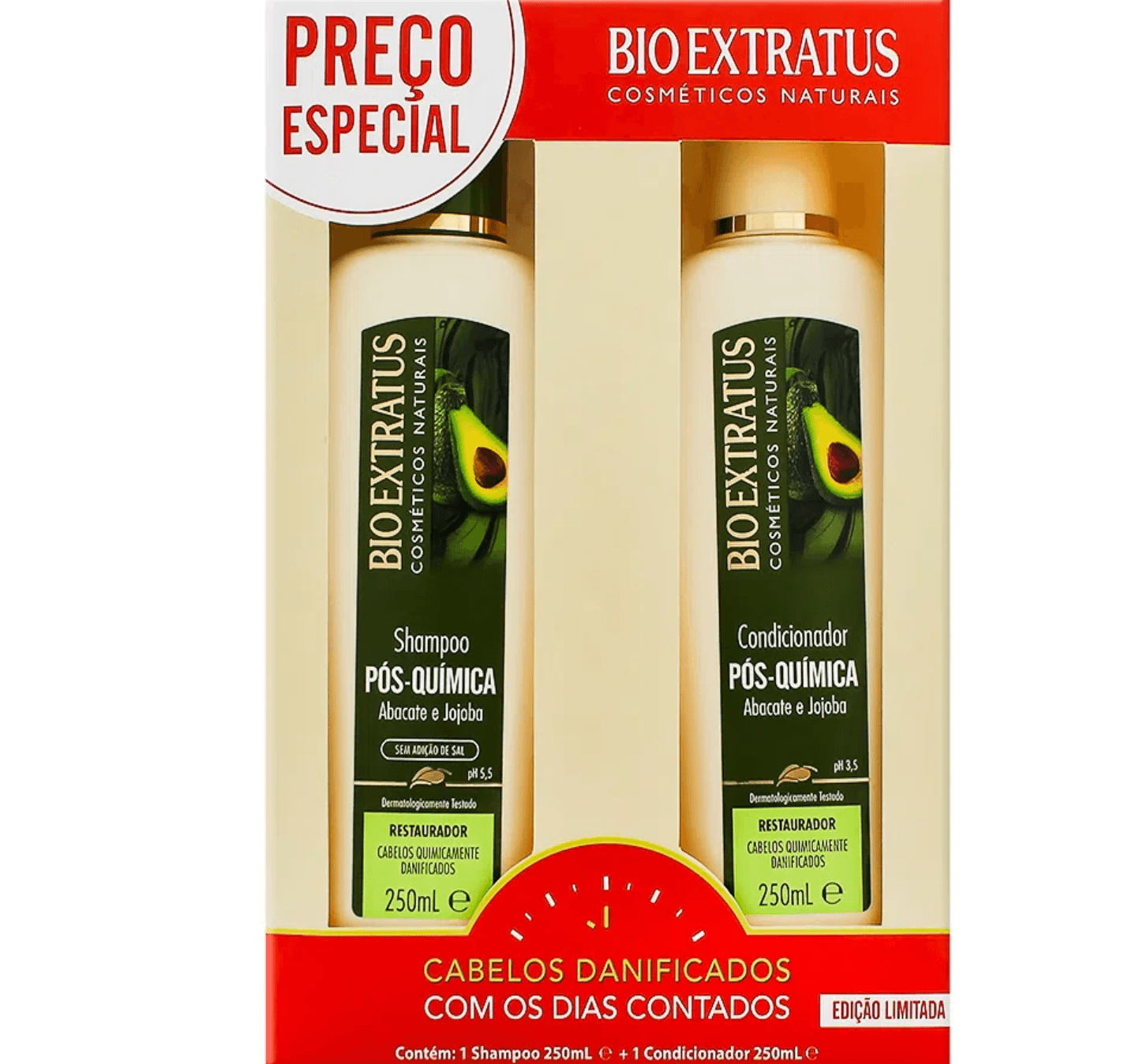 Kit Shampoo + Condicionador Bio Extratus Pós Química Edição Especial 250ml