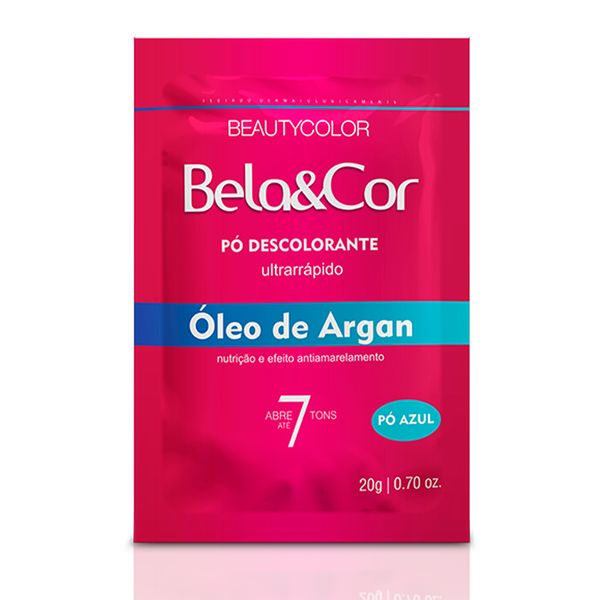 Pó Descolorante Bela & Cor Azul Óleo De Argan 20g