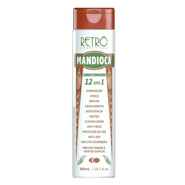 Shampoo Retrô Cosméticos Mandioca 12 em 1 300ml